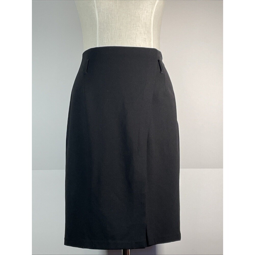 Kobi Halperin womens Pencil Skirt 12 Black Frankie Knee Length Lined EUC Split